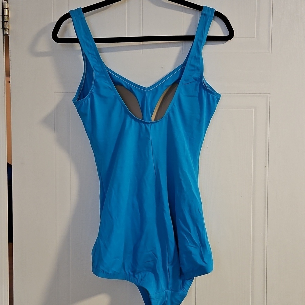MAXINE Womens Size 14 Large Blue Swimsuit One Piece Scrunch Unworn NWT - Picture 2 of 3